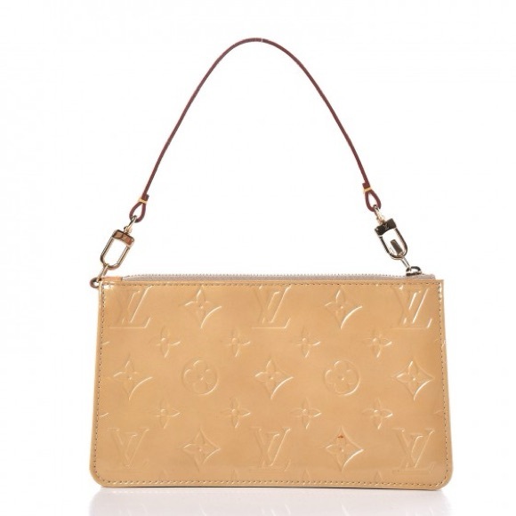 Authentic Vintage Louis Vuitton Tan Leather Women's Clutch Bag